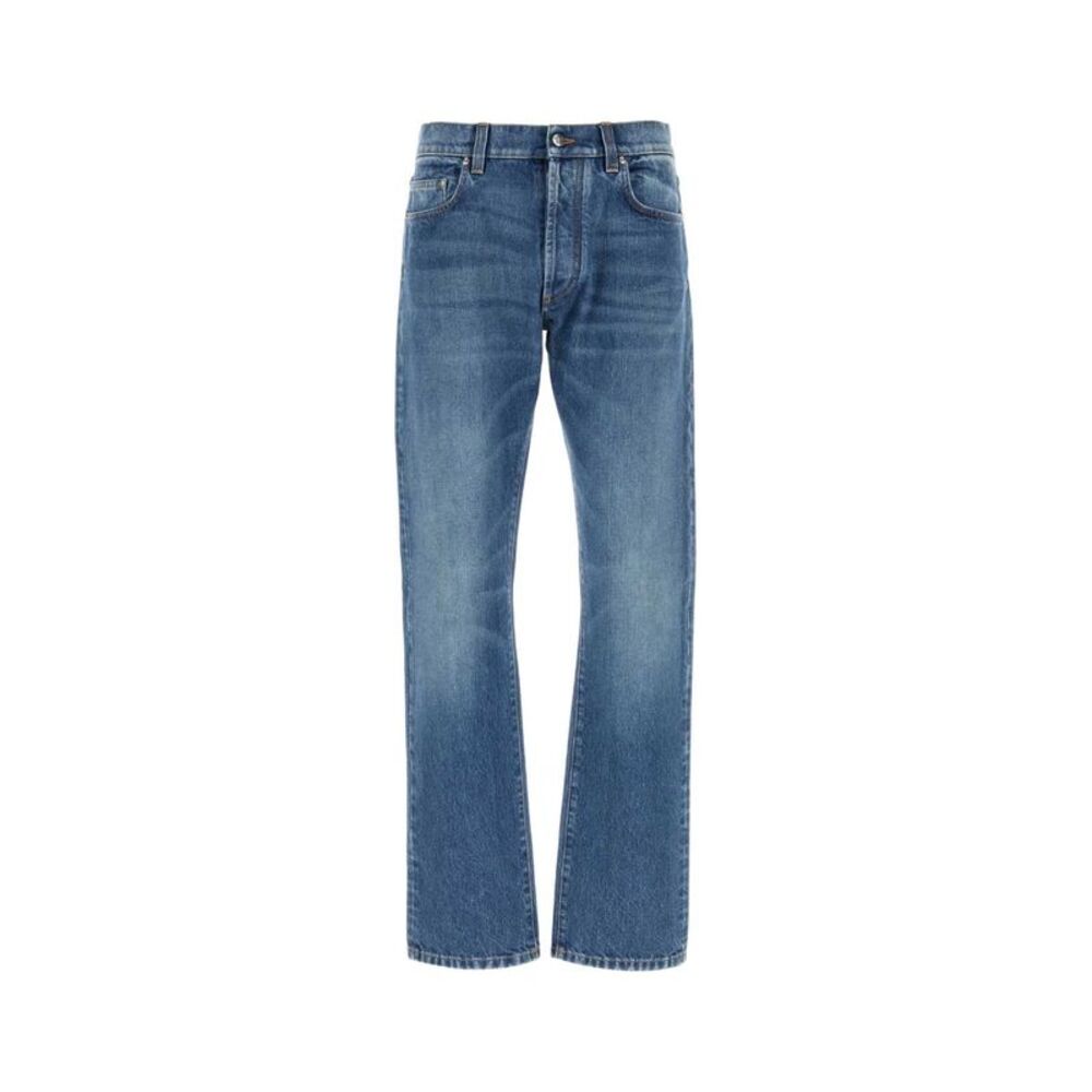 Versace Men Pant Denim Stone-Washed Not Stretch Fabric